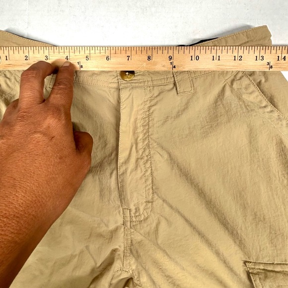 REI Sahara Convertible Cargo Hiking Pants Womens Medium 27L Zip Off Tan Camping - Picture 4 of 10